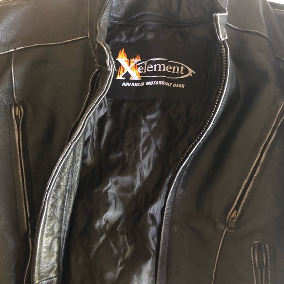 XELEMENT 100% leather biker jacket - Picture 5 of 7